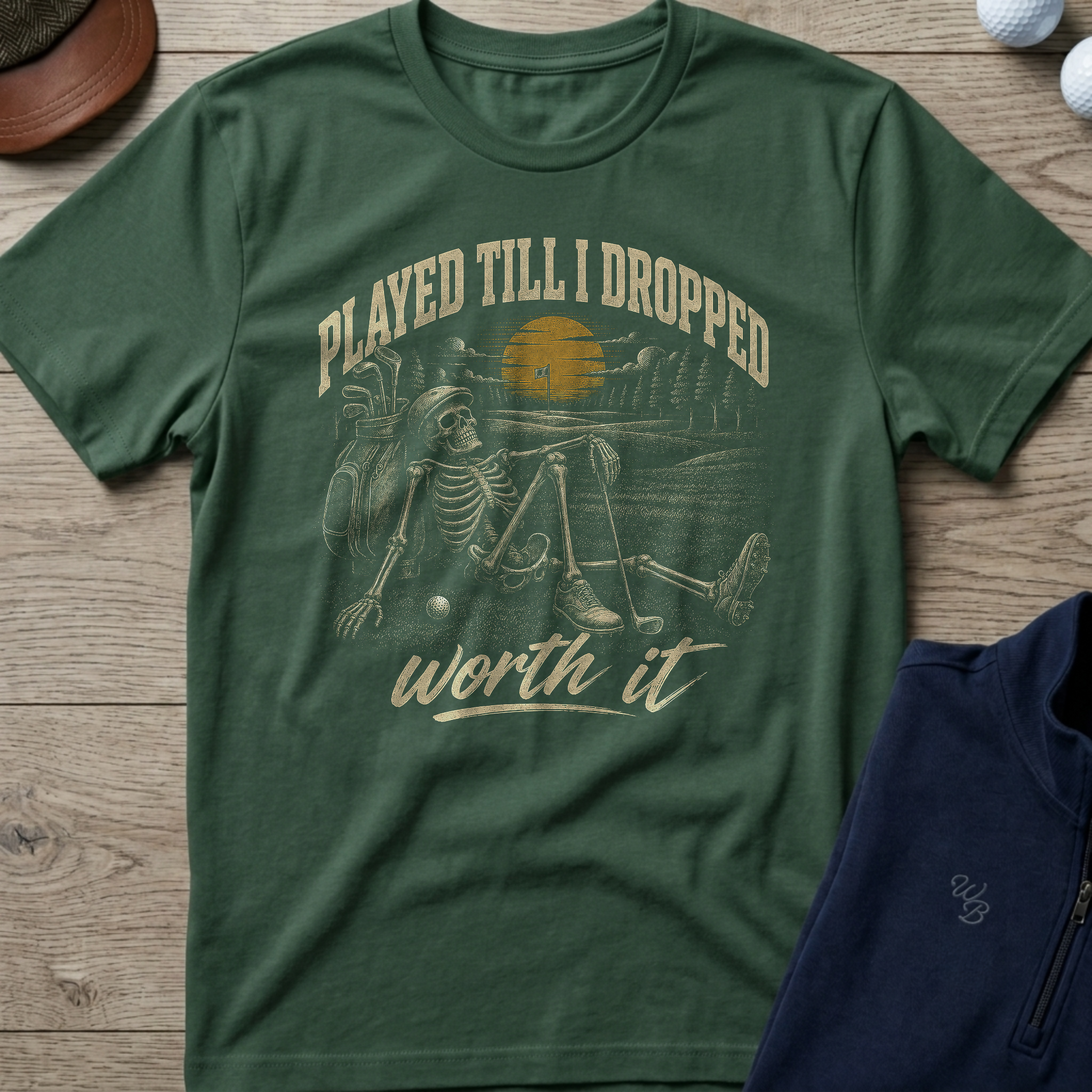 Played Till I Dropped — Military Green t-shirt