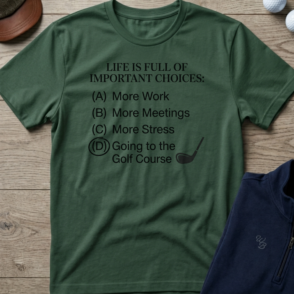 Important Choices — Military Green t-shirt