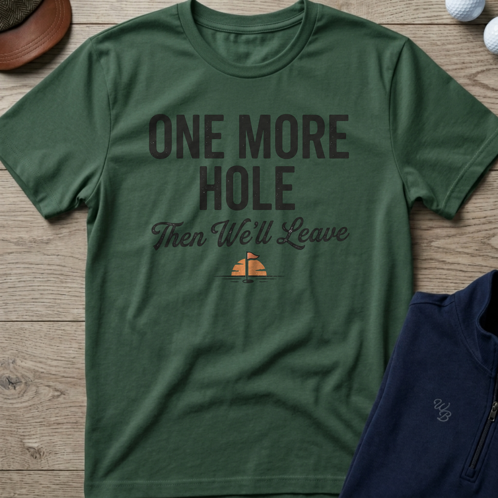 One More Hole — Military Green t-shirt