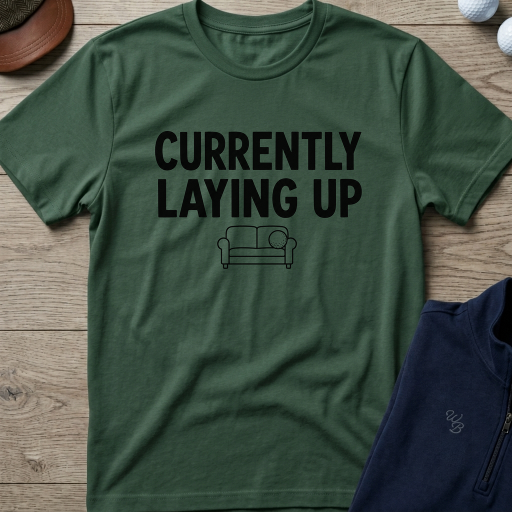 Currently Laying Up — Military Green t-shirt