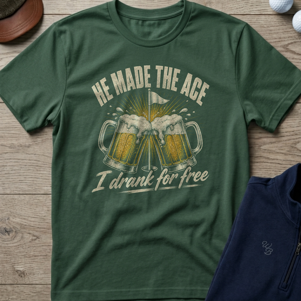 He Made The Ace — Military Green t-shirt