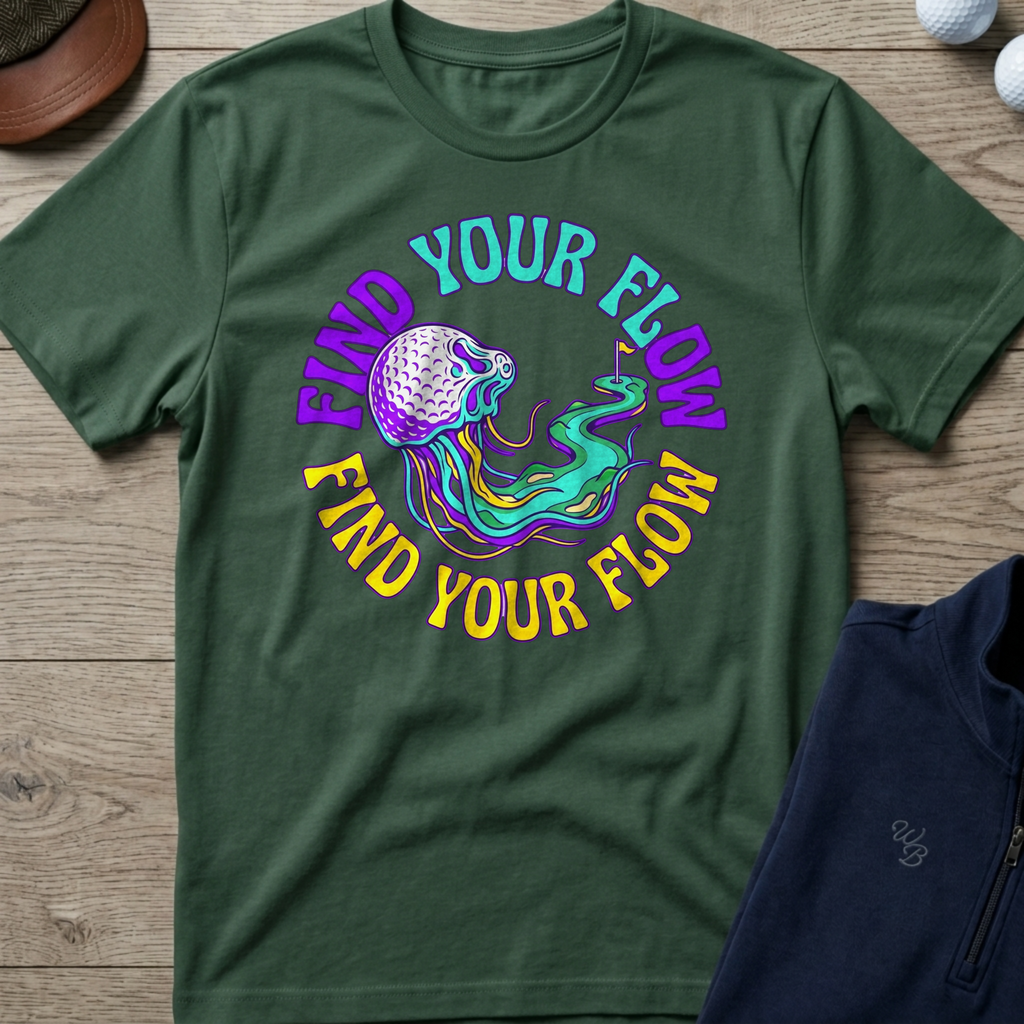 Find Your Flow — Military Green t-shirt