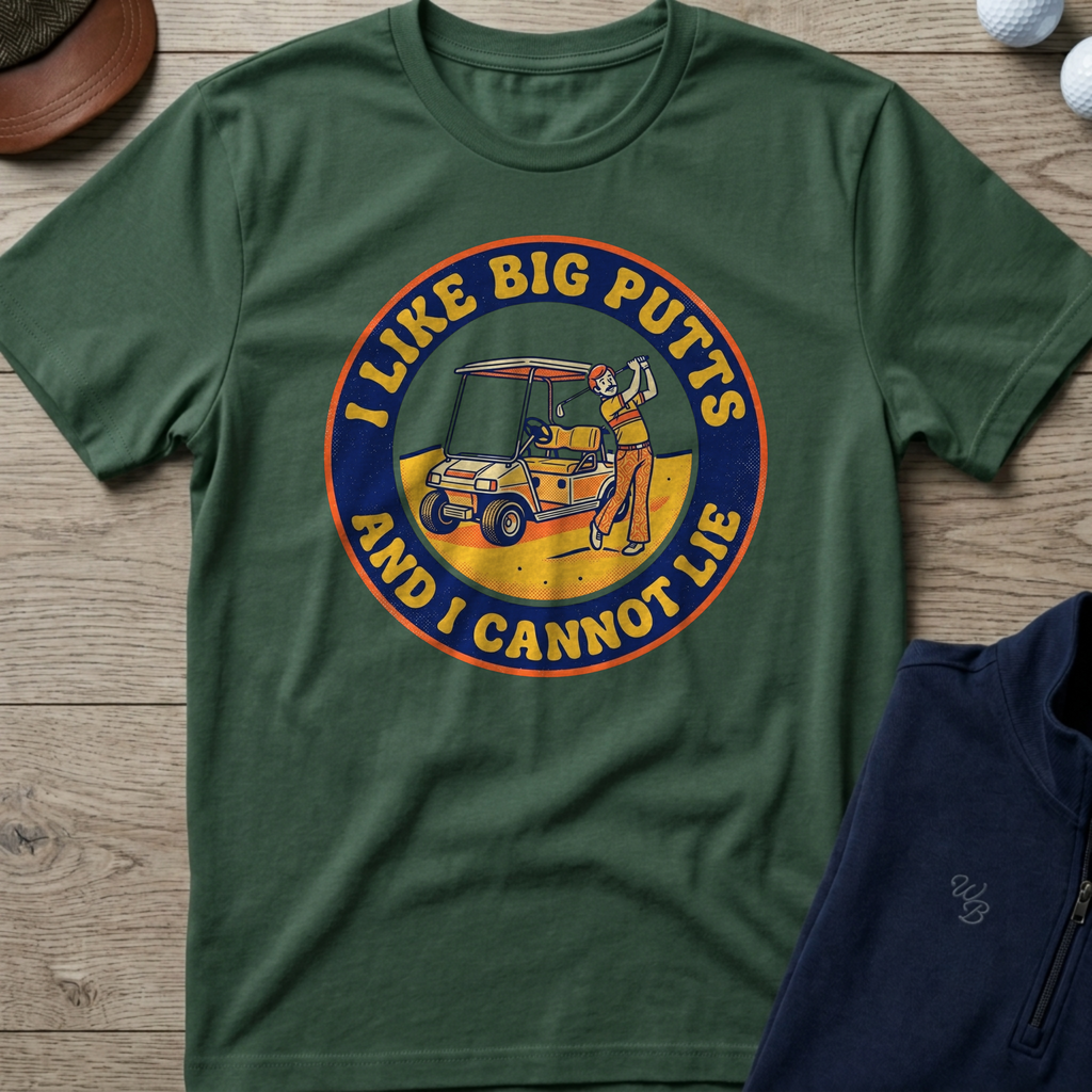 I Like Big Putts — Military Green t-shirt