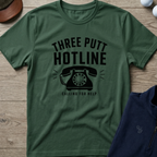 Three Putt Hotline — Military Green t-shirt