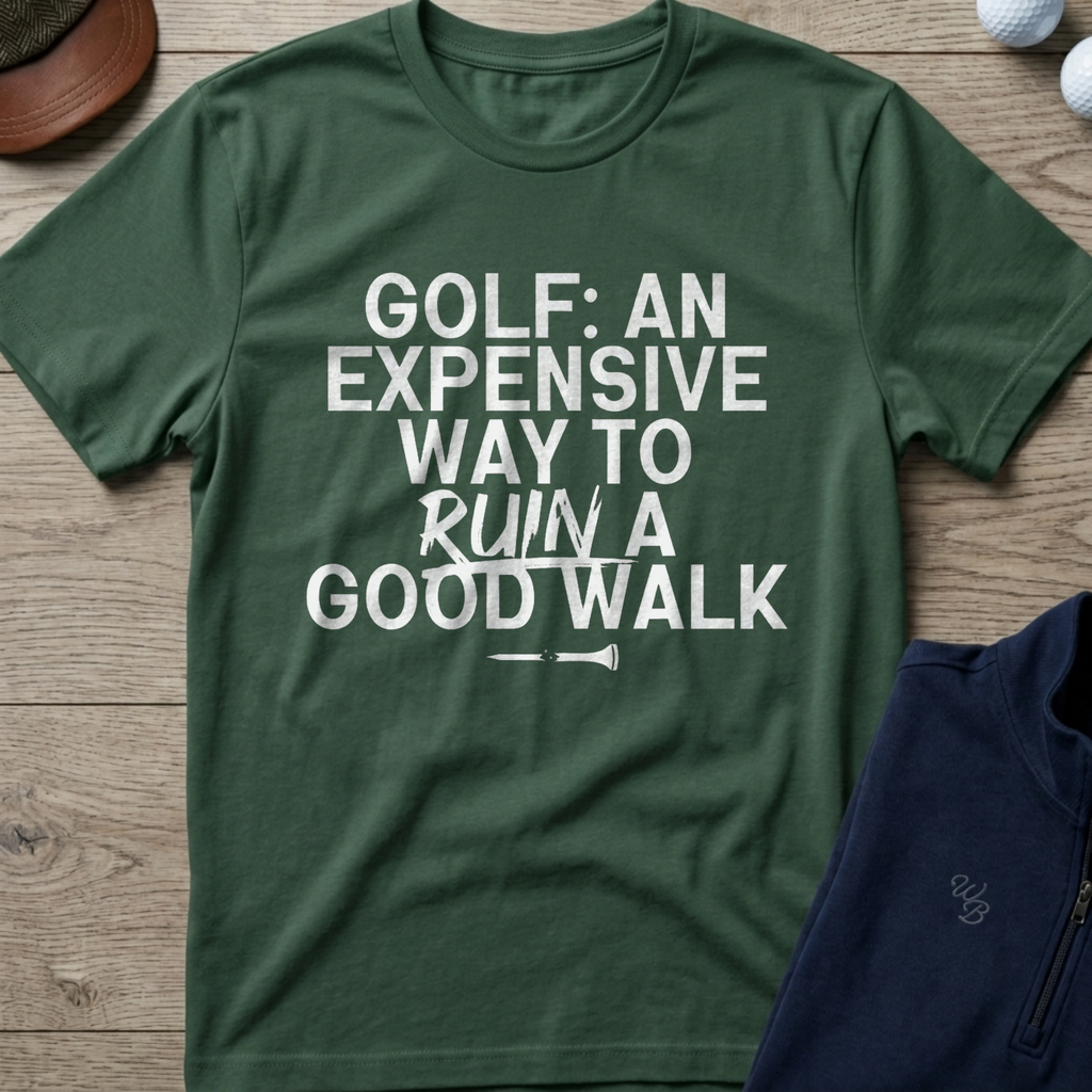 Good Walk Ruined — Military Green t-shirt