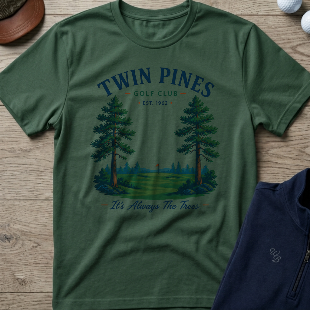 Twin Pines — Military Green t-shirt