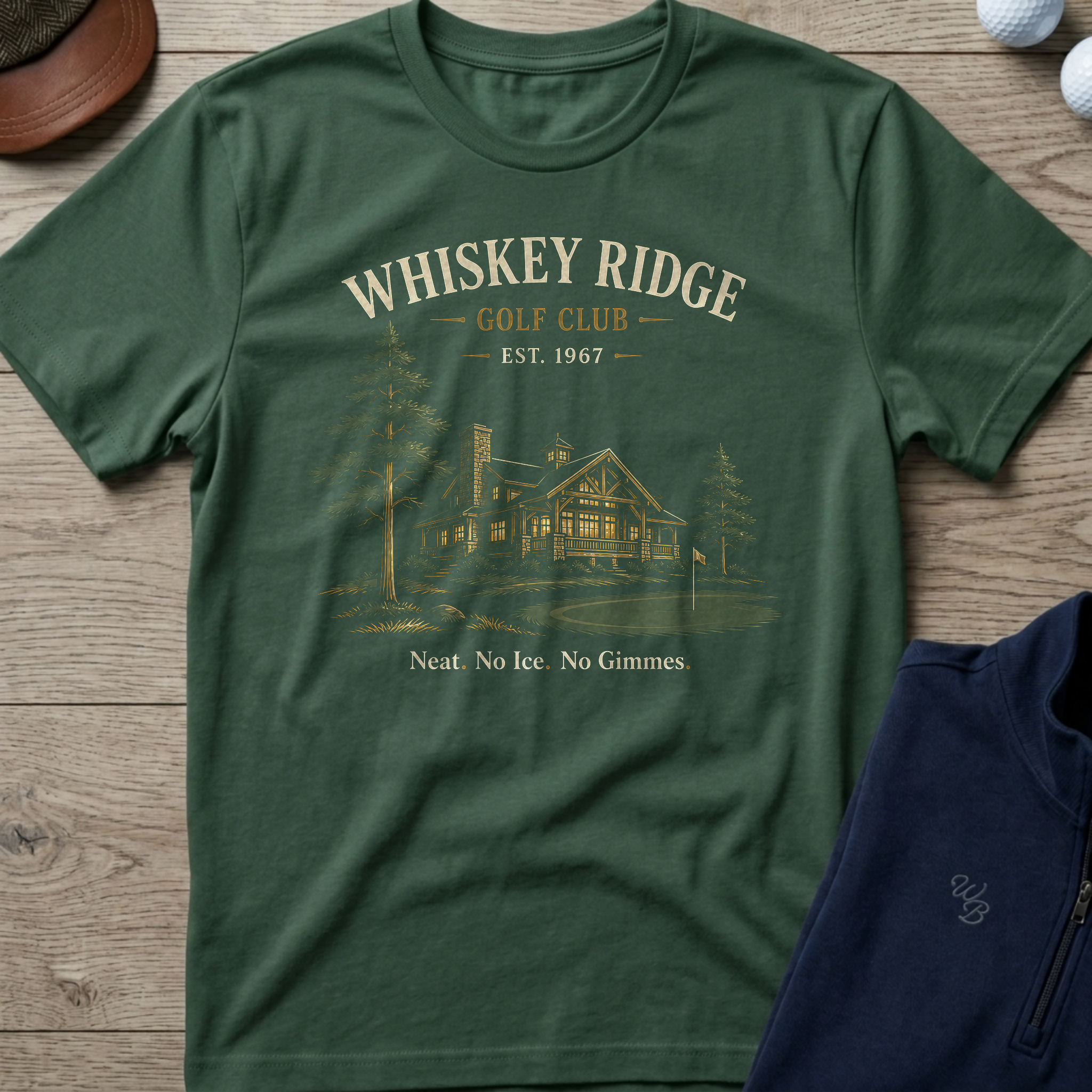 Whiskey Ridge — Military Green t-shirt