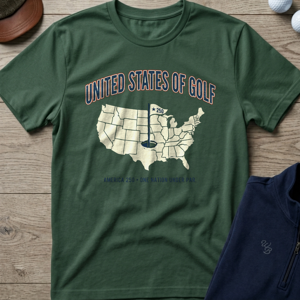 United States of Golf — Military Green t-shirt