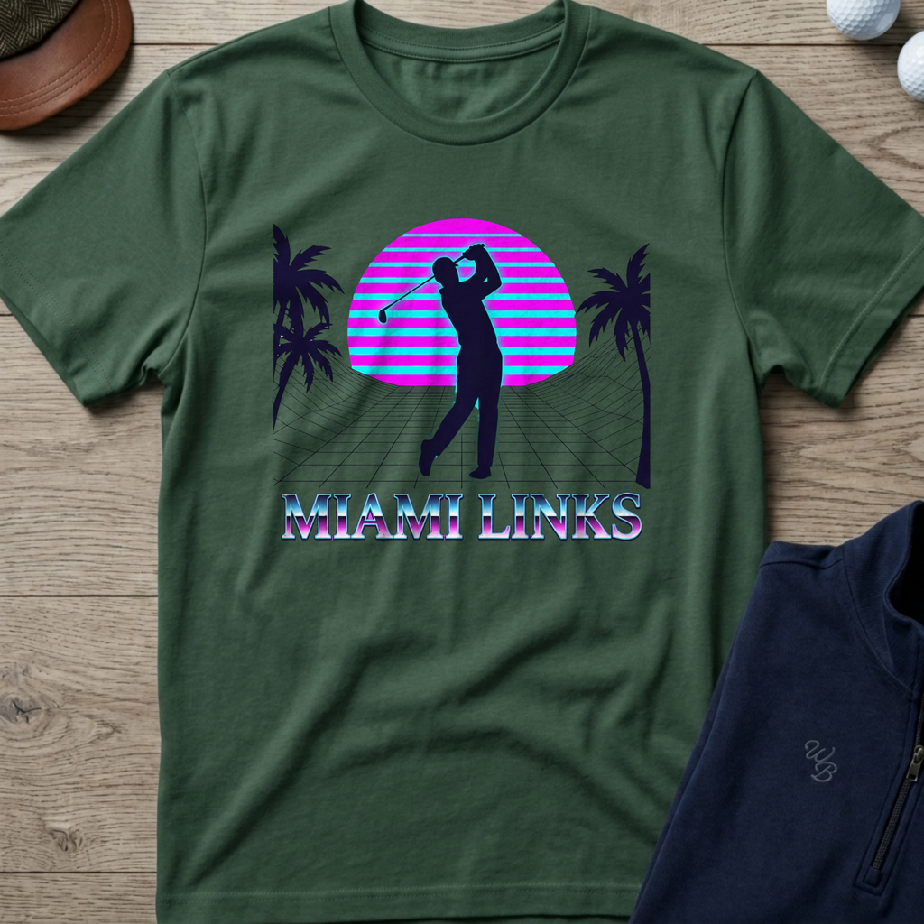 Miami Links — Military Green t-shirt