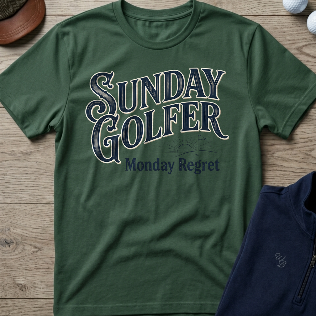 Sunday Golfer — Military Green t-shirt