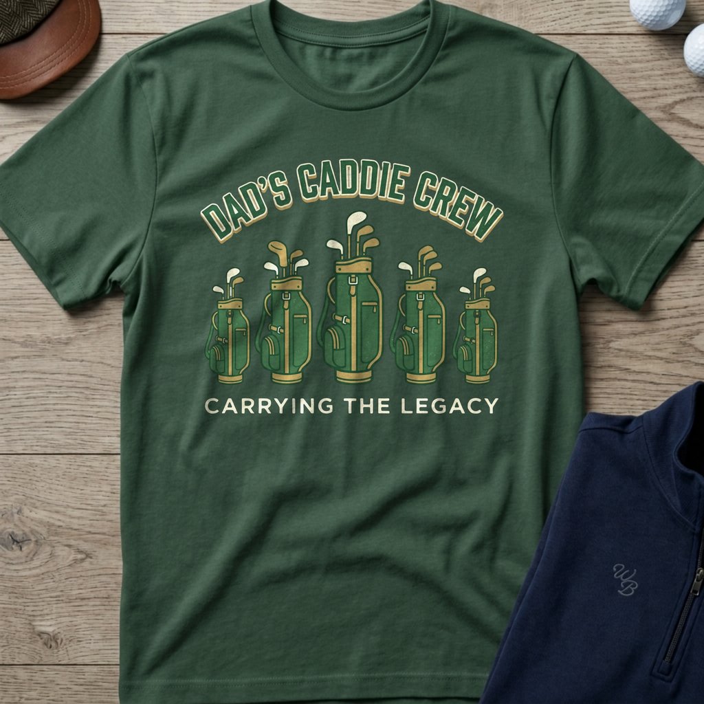 Dad's Caddie Crew — Military Green t-shirt