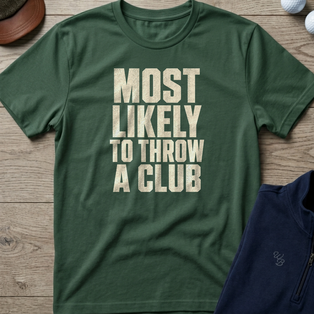 Throw A Club — Military Green t-shirt
