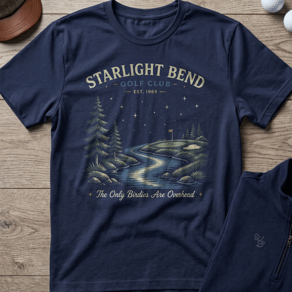 Starlight Bend — Navy t-shirt