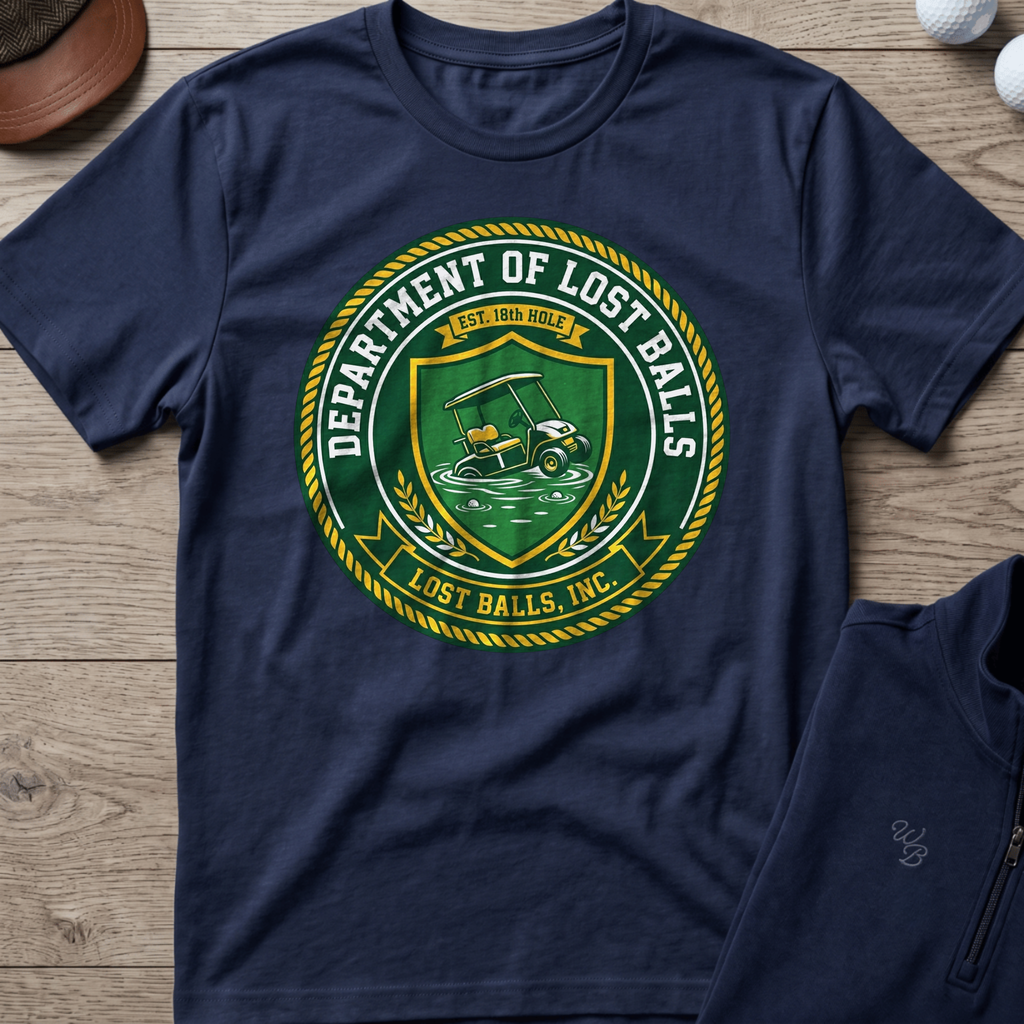 Dept. Of Lost Balls — Navy t-shirt