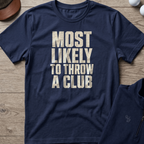 Throw A Club — Navy t-shirt