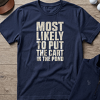 Cart In The Pond — Navy t-shirt