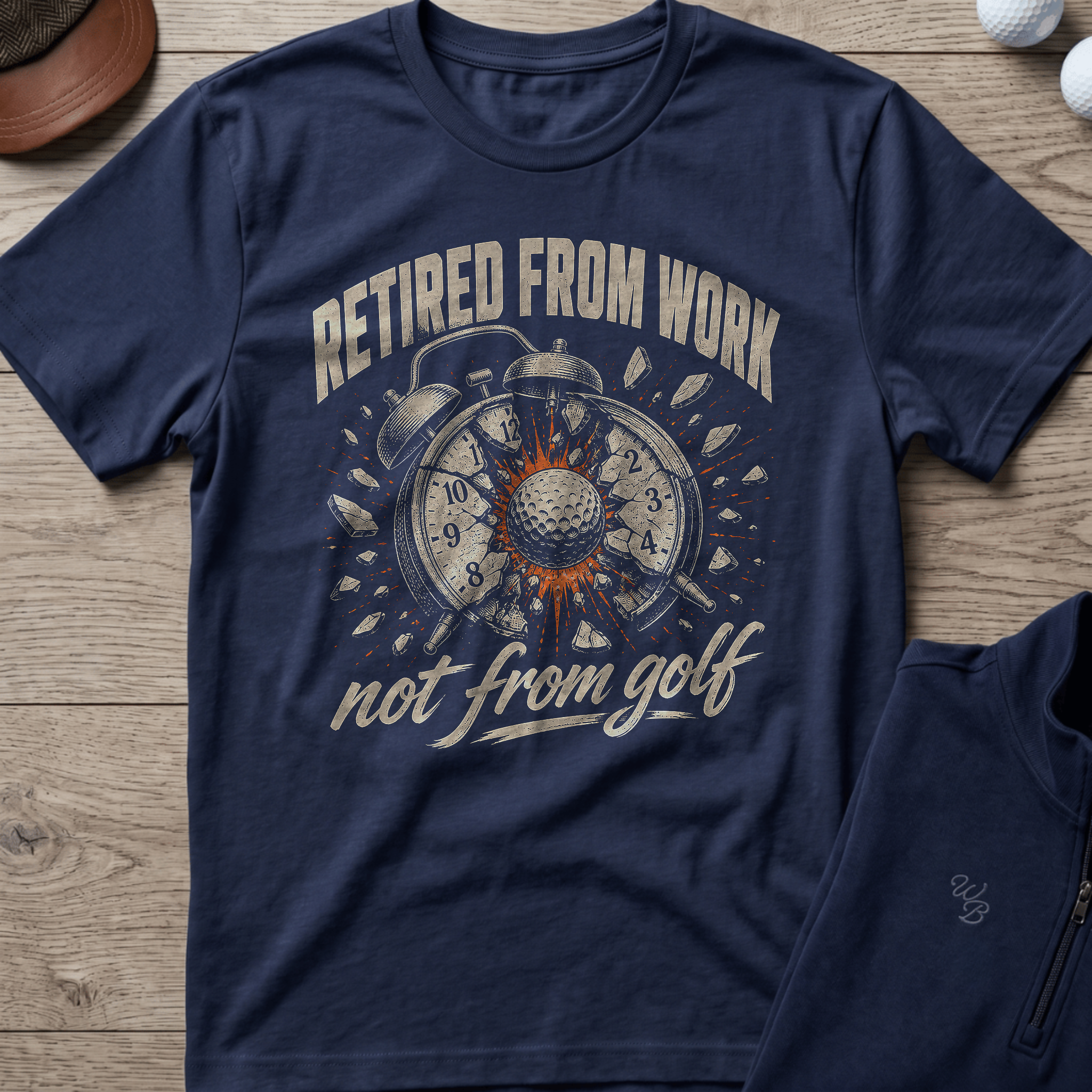 Retired From Work — Navy t-shirt