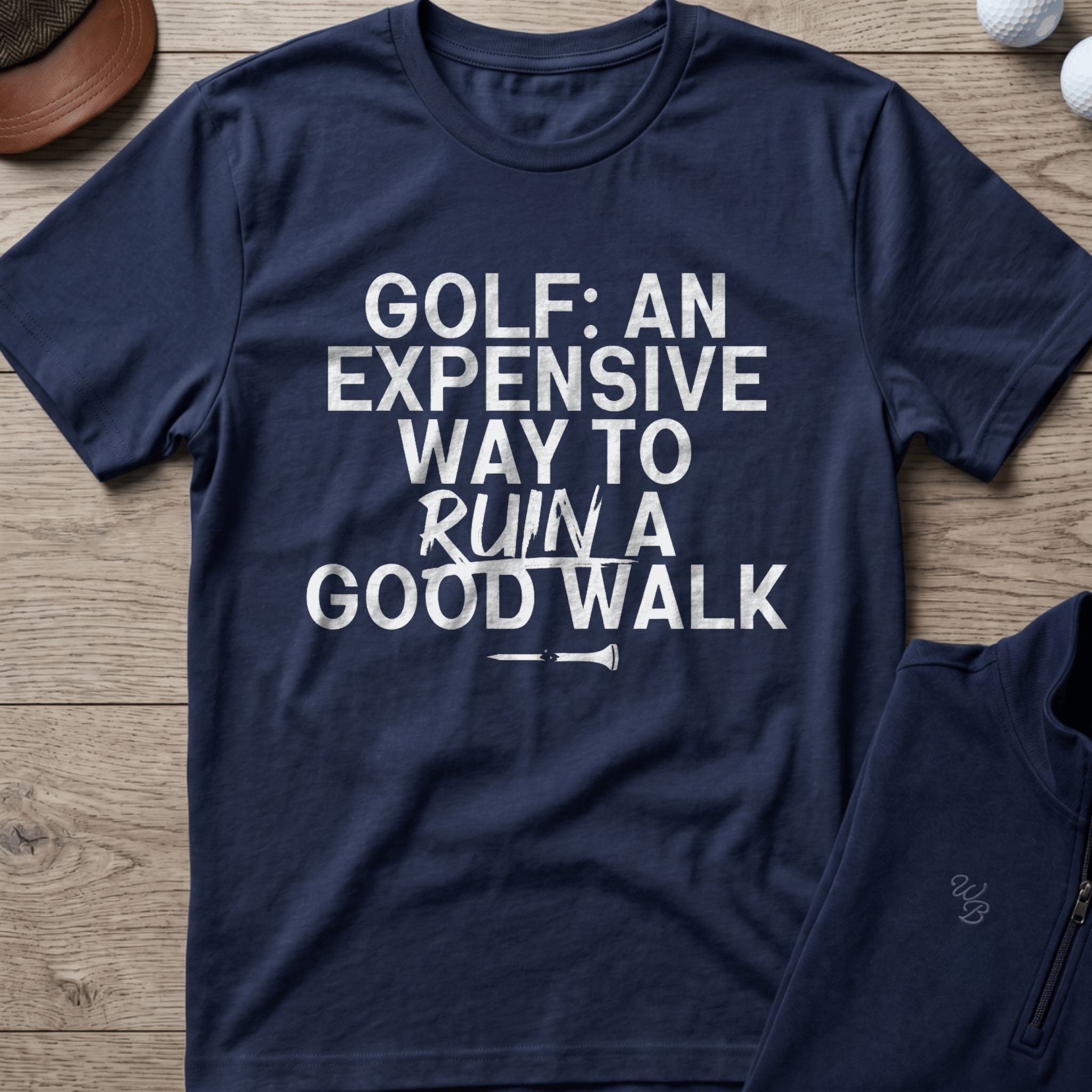 Good Walk Ruined — Navy t-shirt