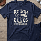 Rough Around The Edges — Navy t-shirt