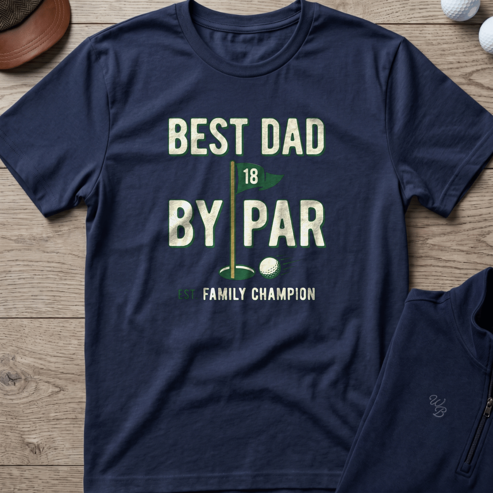 Best Dad By Par — Navy t-shirt