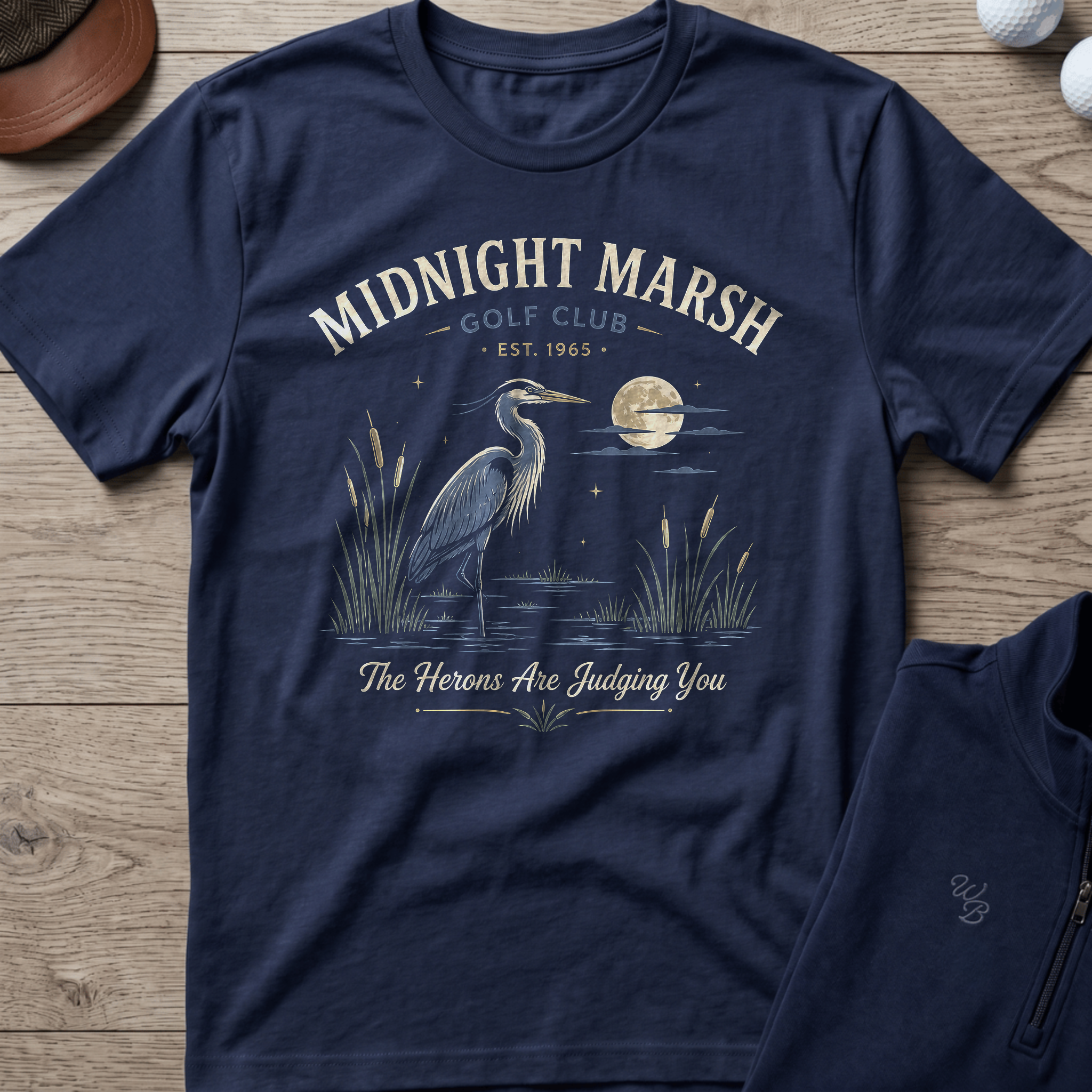 Midnight Marsh — Navy t-shirt