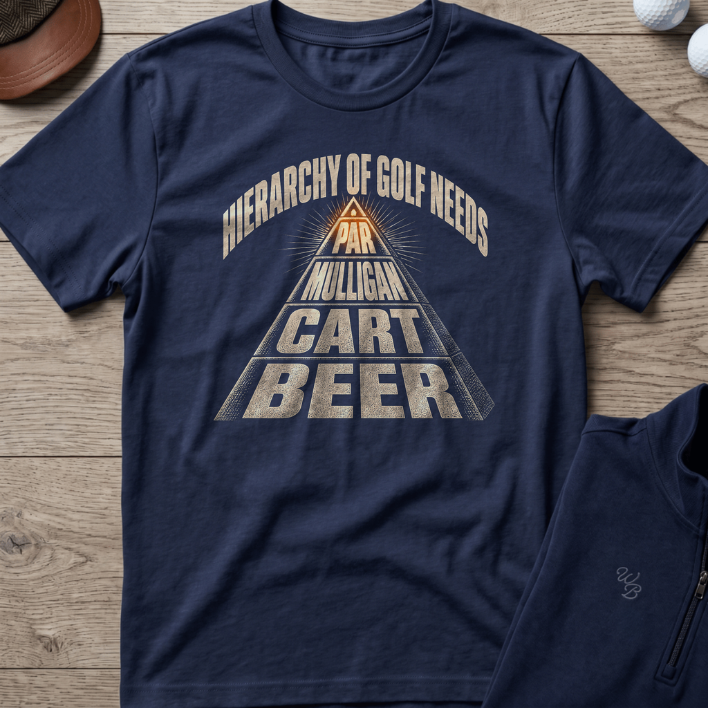 The Golf Pyramid — Navy t-shirt