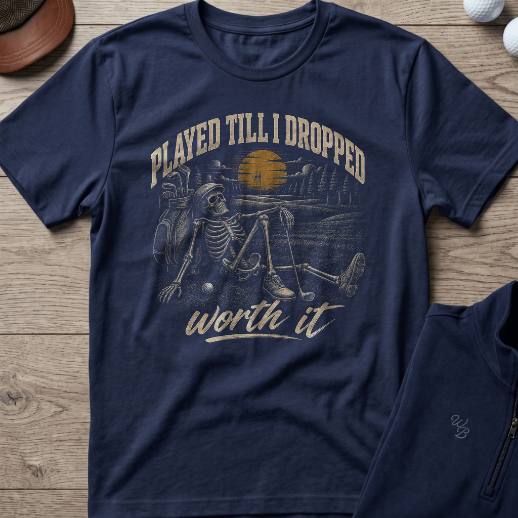 Played Till I Dropped — Navy t-shirt
