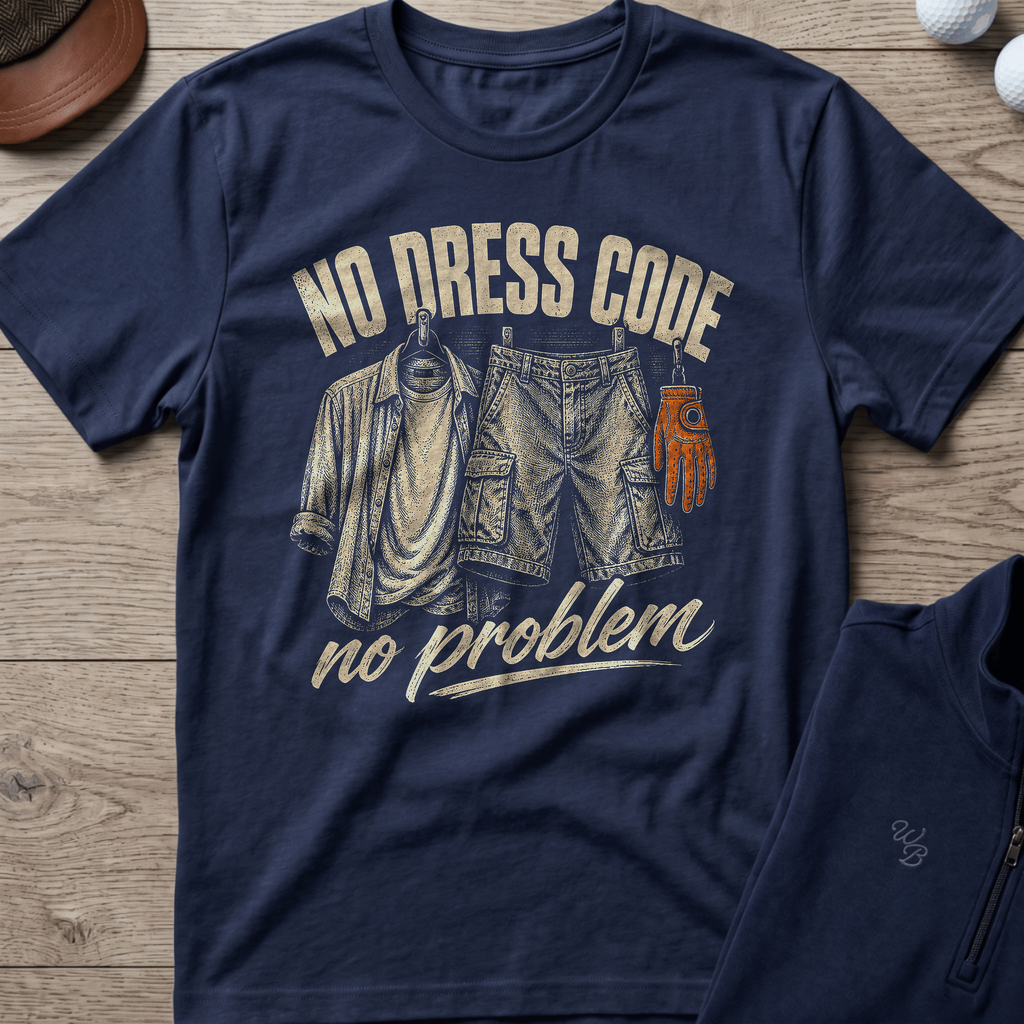 No Dress Code — Navy t-shirt