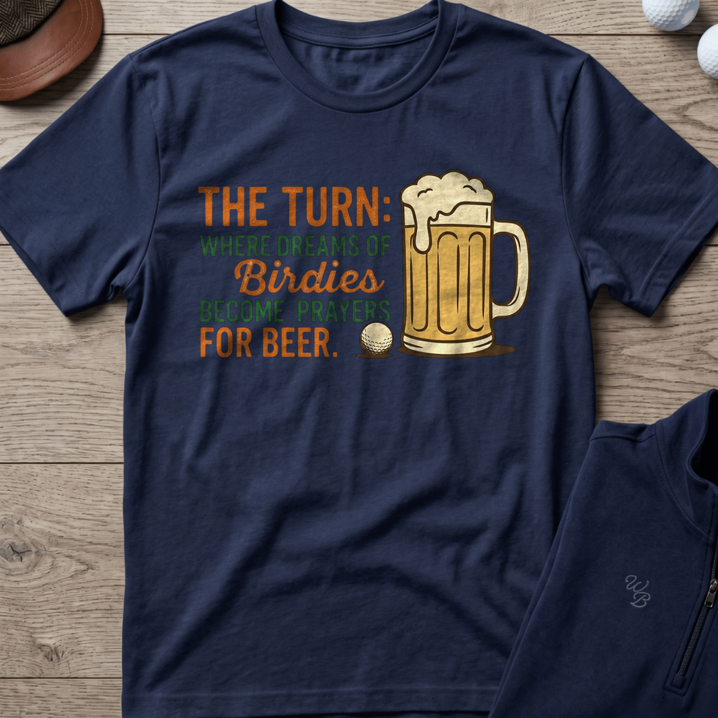 The Turn — Navy t-shirt