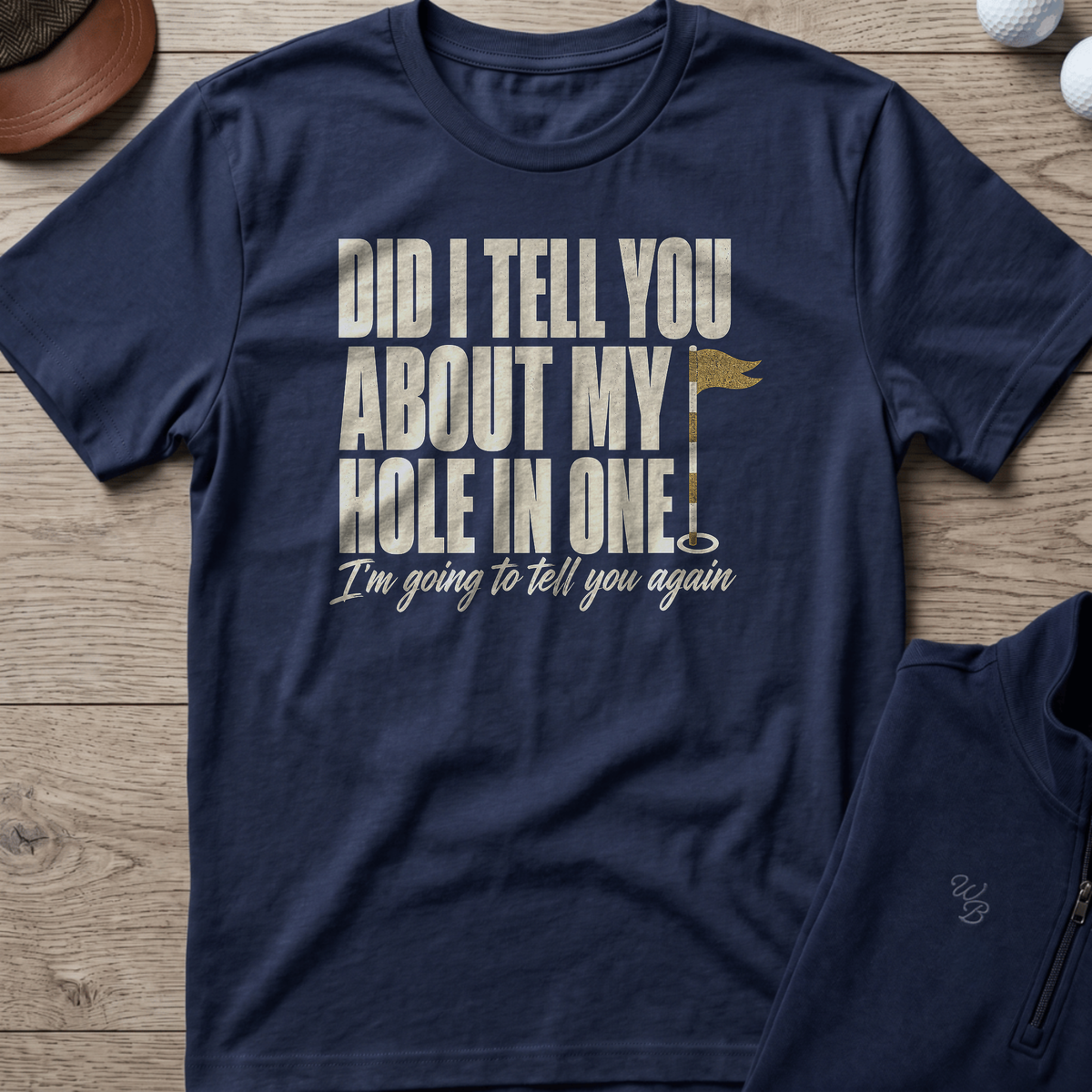 I'm Going To Tell You Again — Navy t-shirt