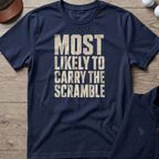 Carry The Scramble — Navy t-shirt