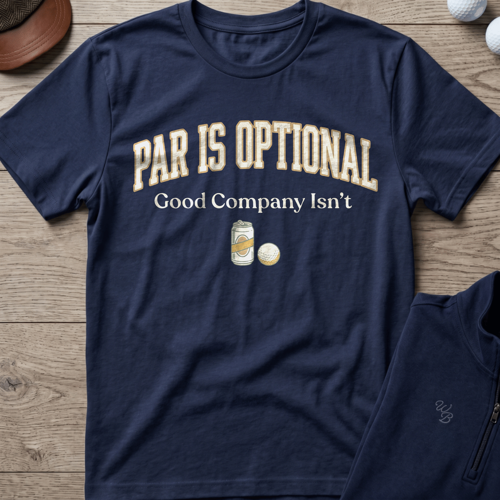 Par Is Optional — Navy t-shirt