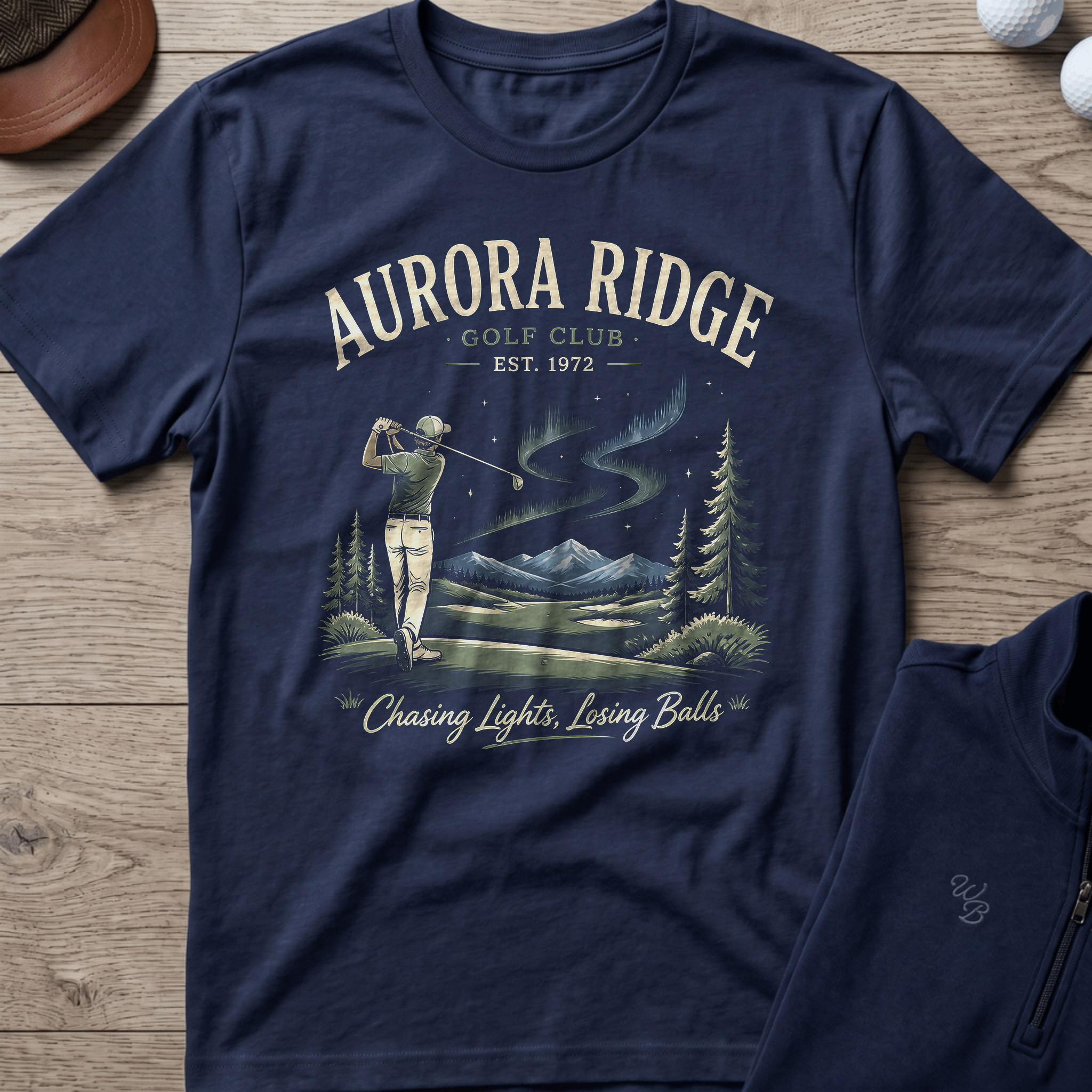 Aurora Ridge — Navy t-shirt