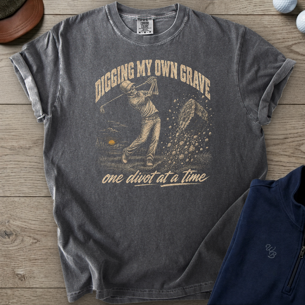 Digging My Own Grave Heavyweight Tee — Pepper t-shirt