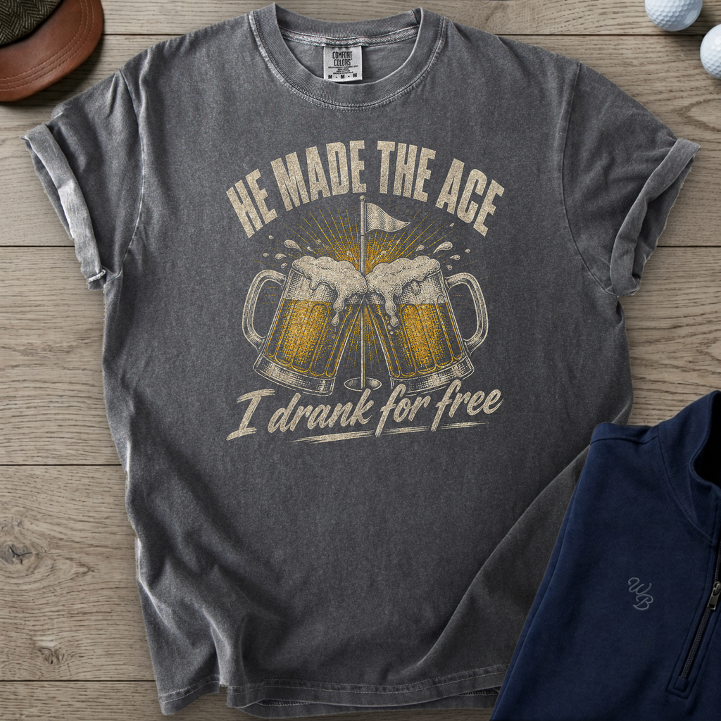 He Made The Ace Heavyweight Tee — Pepper t-shirt