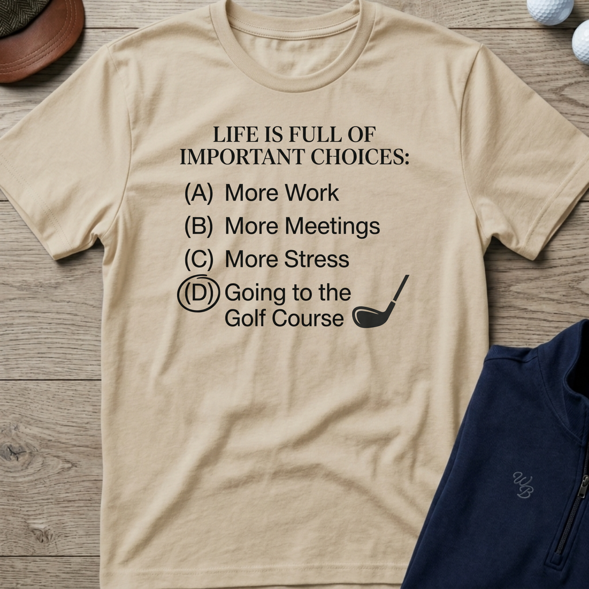 Important Choices — Sand t-shirt