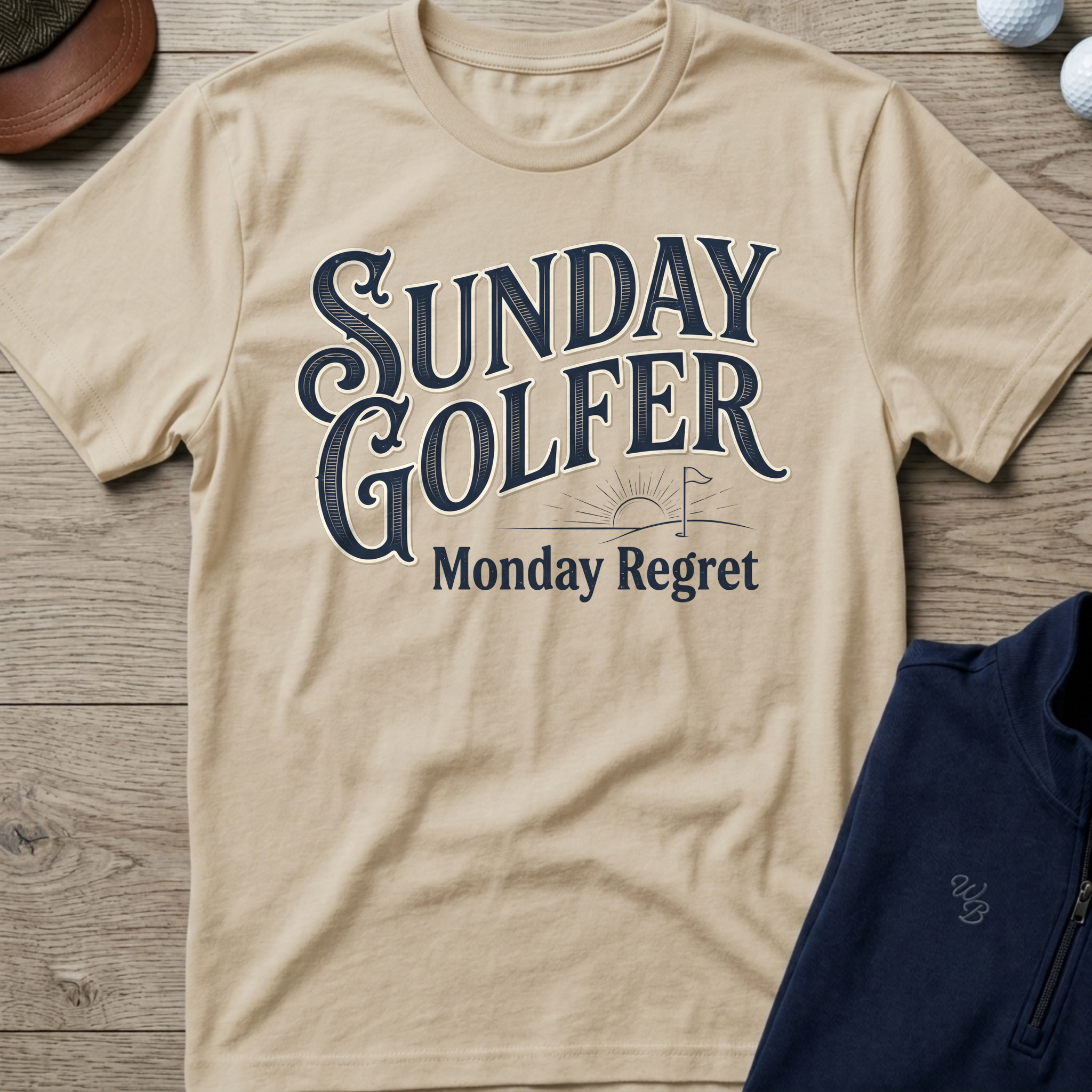 Sunday Golfer — Sand t-shirt