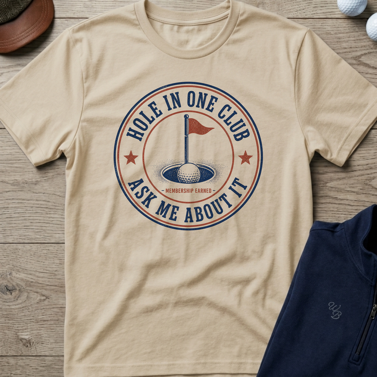 Hole In One Club — Sand t-shirt