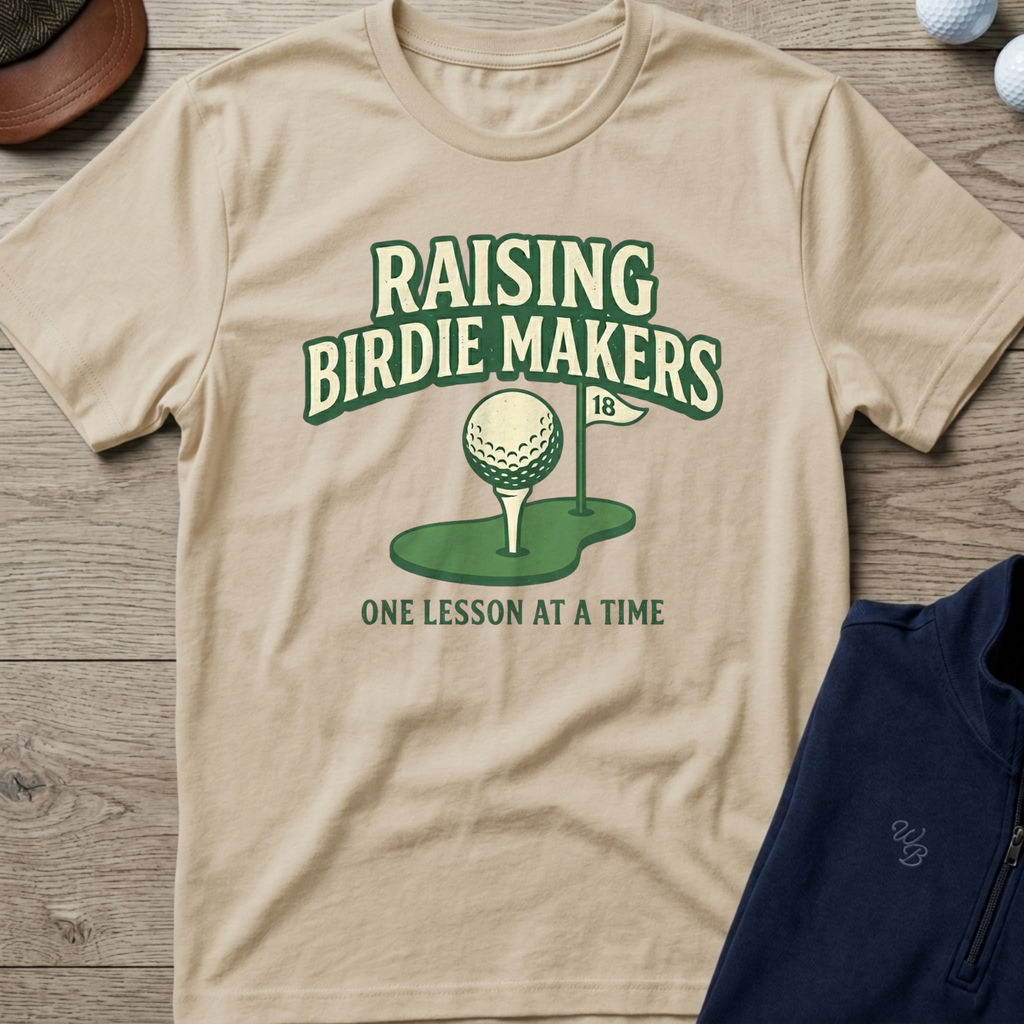 Raising Birdie Makers — Sand t-shirt