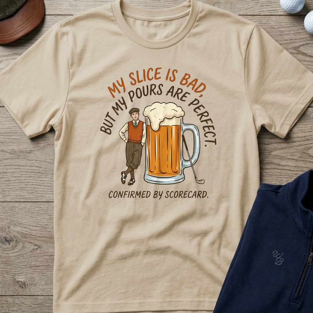Perfect Pours — Sand t-shirt