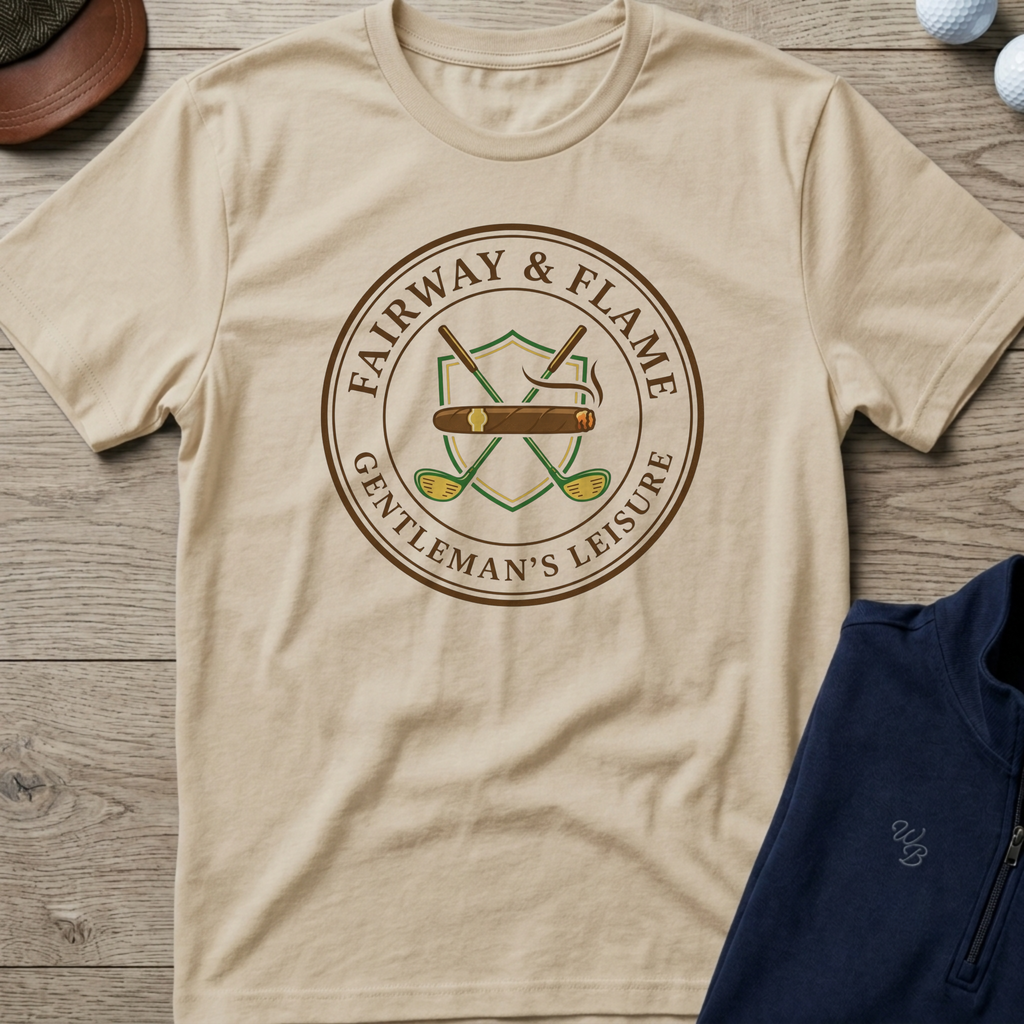 Fairway & Flame — Sand t-shirt