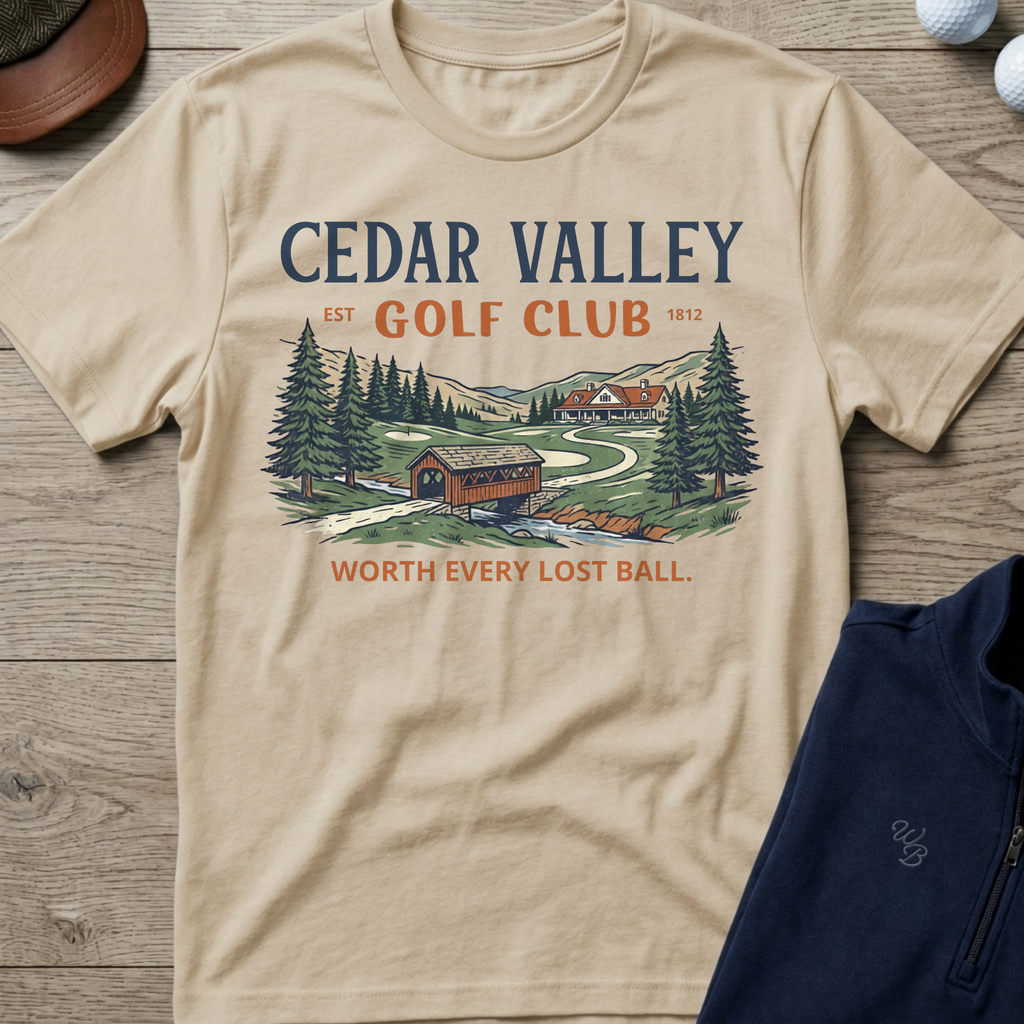 Cedar Valley — Sand t-shirt