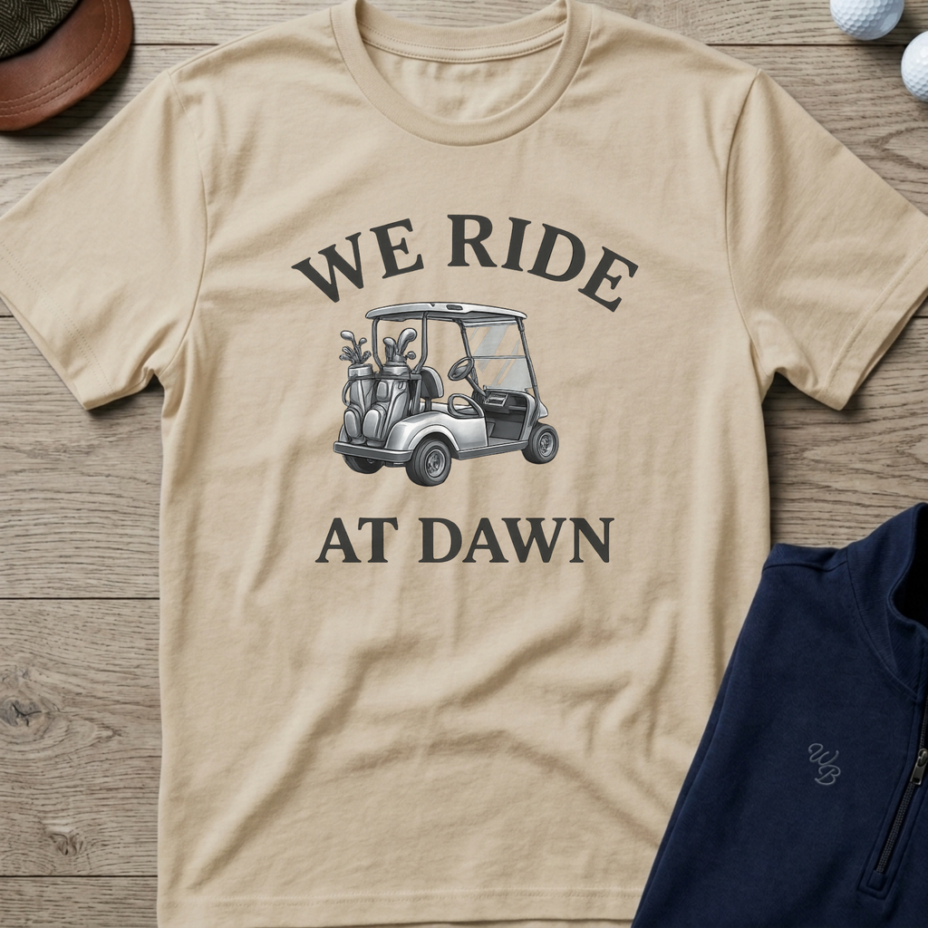 We Ride At Dawn — Sand t-shirt