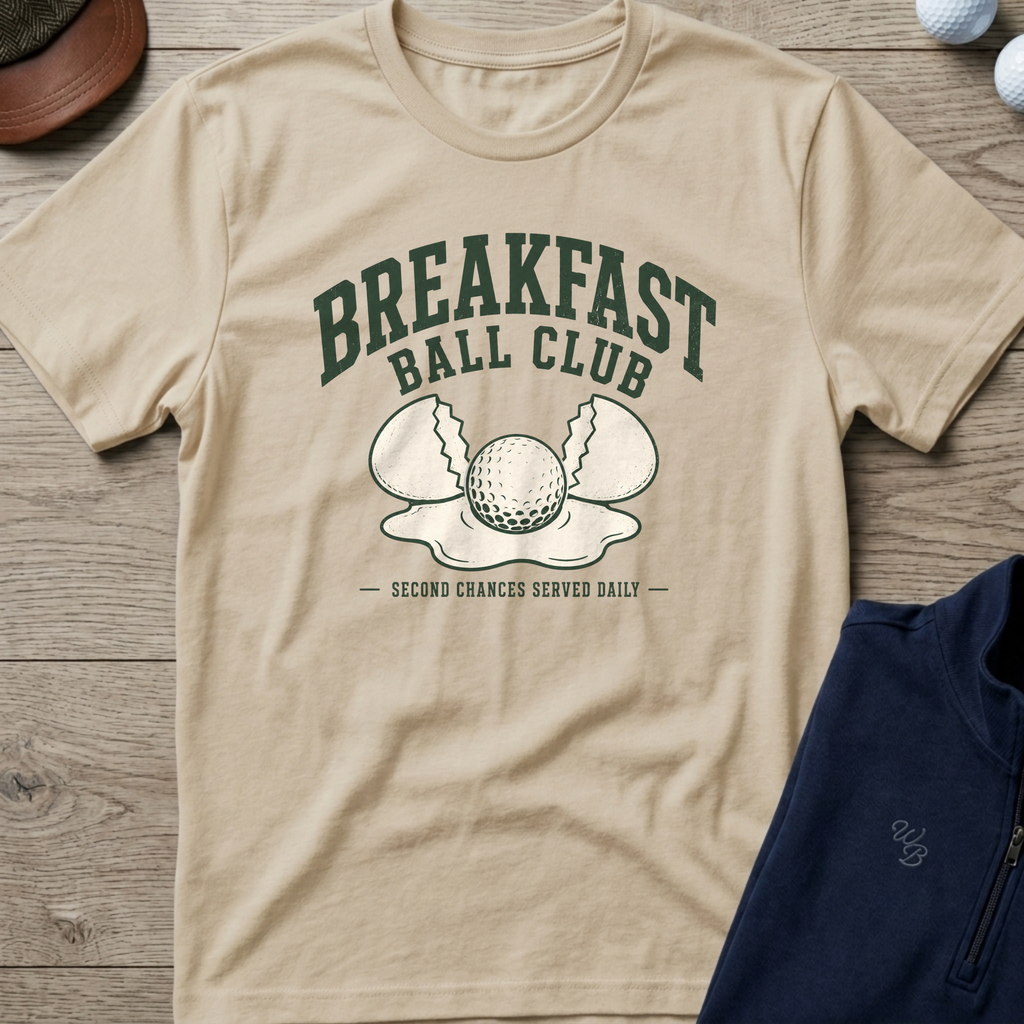Breakfast Ball Club — Sand t-shirt