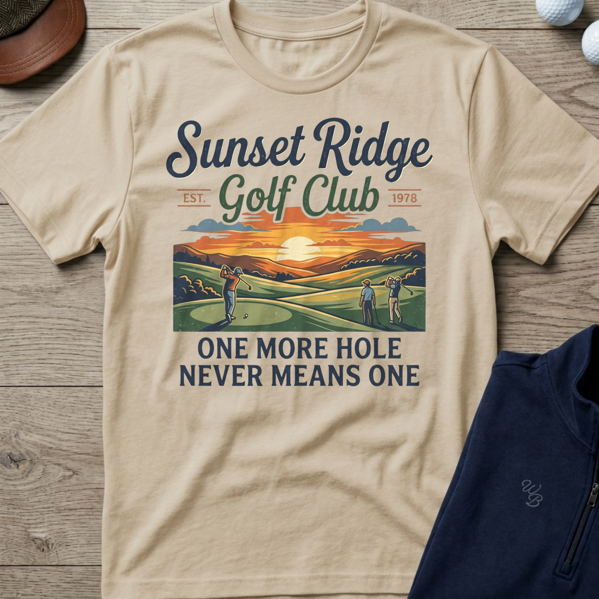 Sunset Ridge — Sand t-shirt