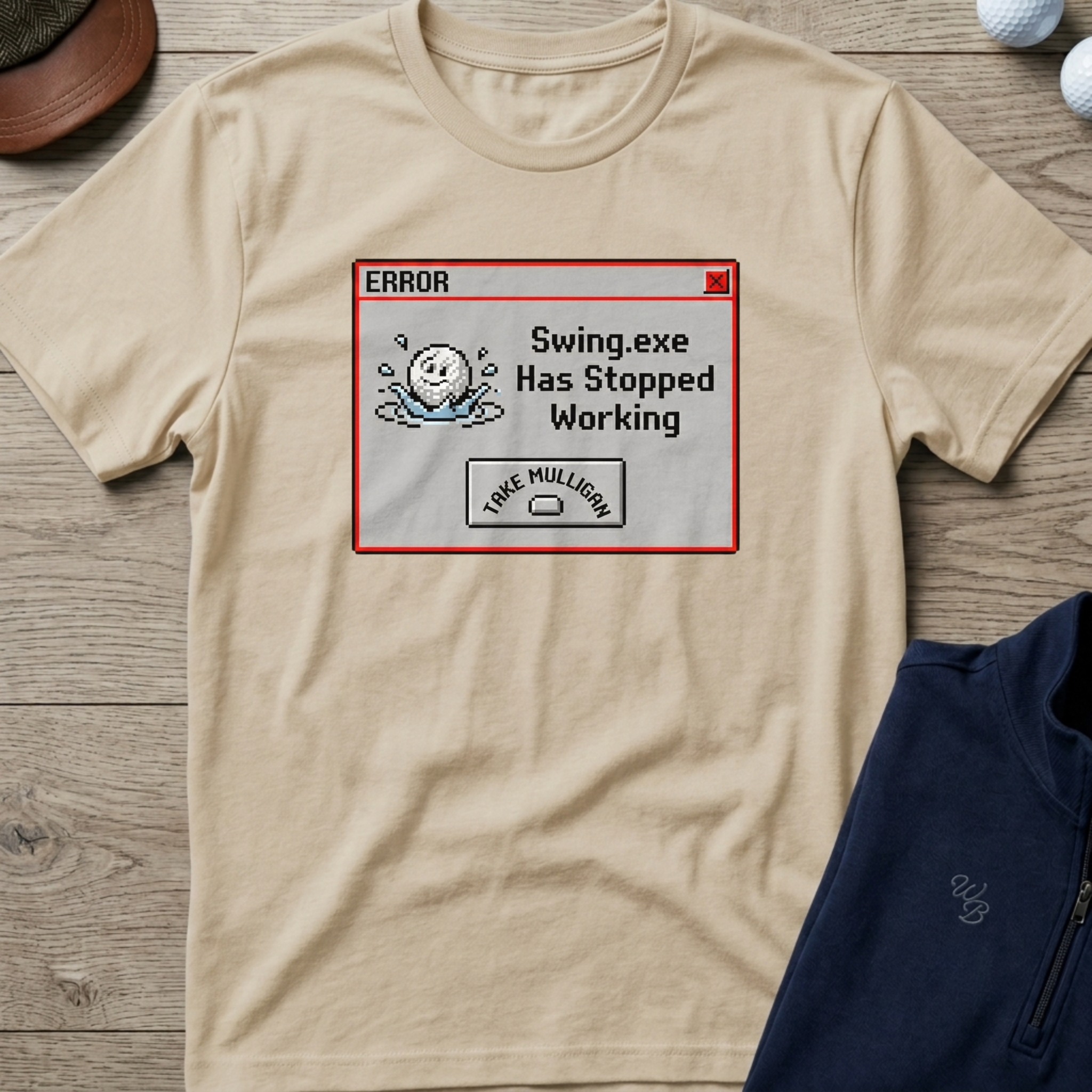 Take Mulligan — Sand t-shirt
