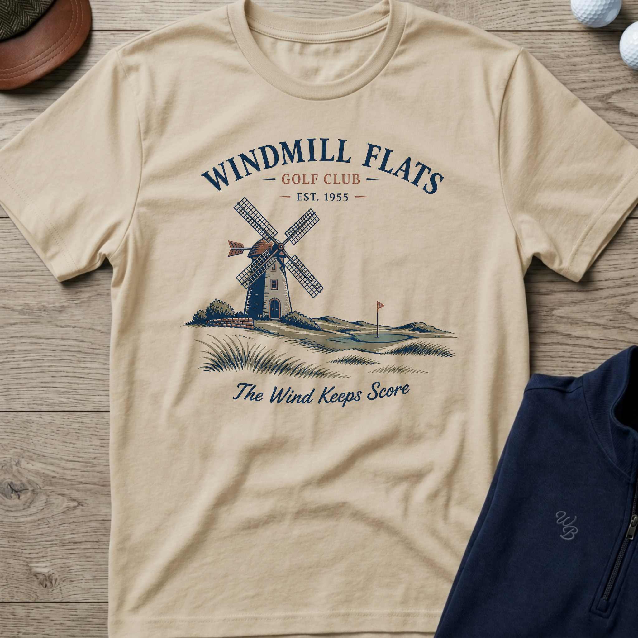 Windmill Flats — Sand t-shirt