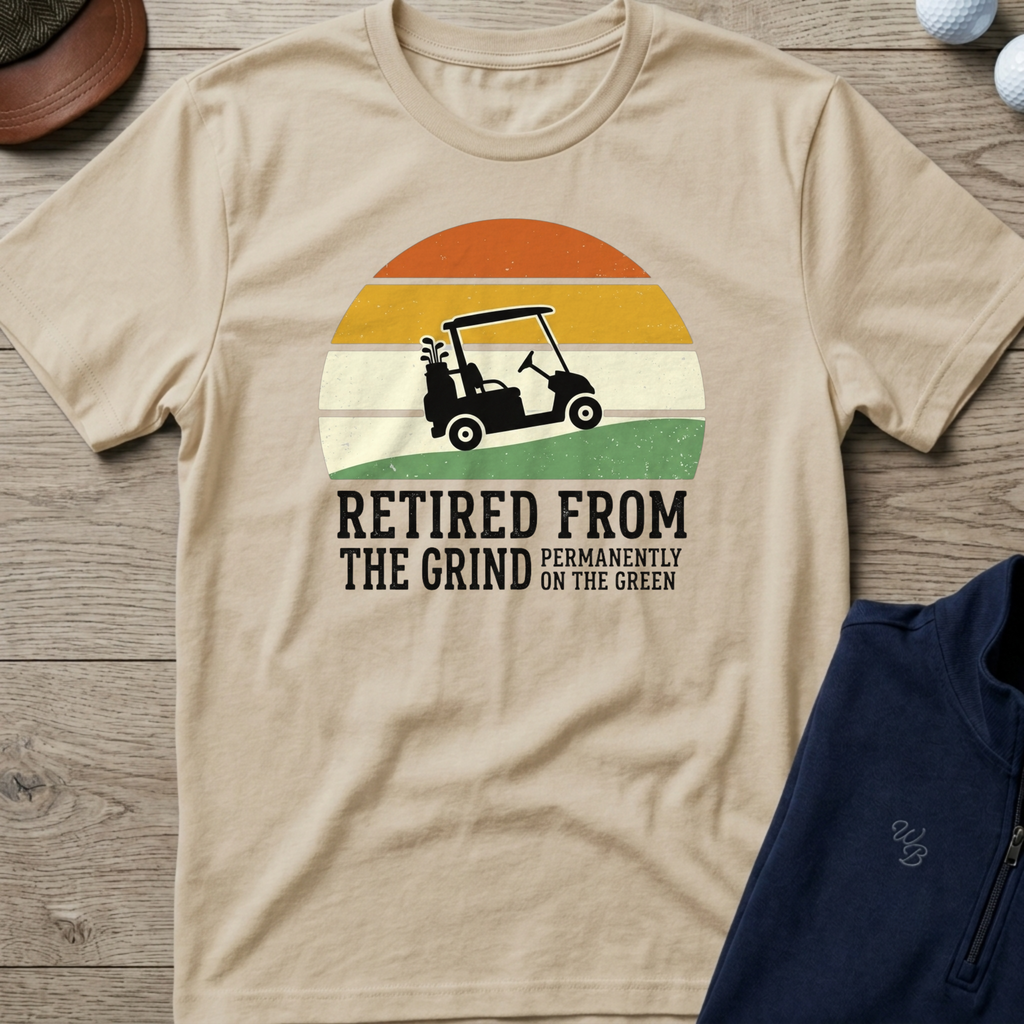 Retired From The Grind — Sand t-shirt