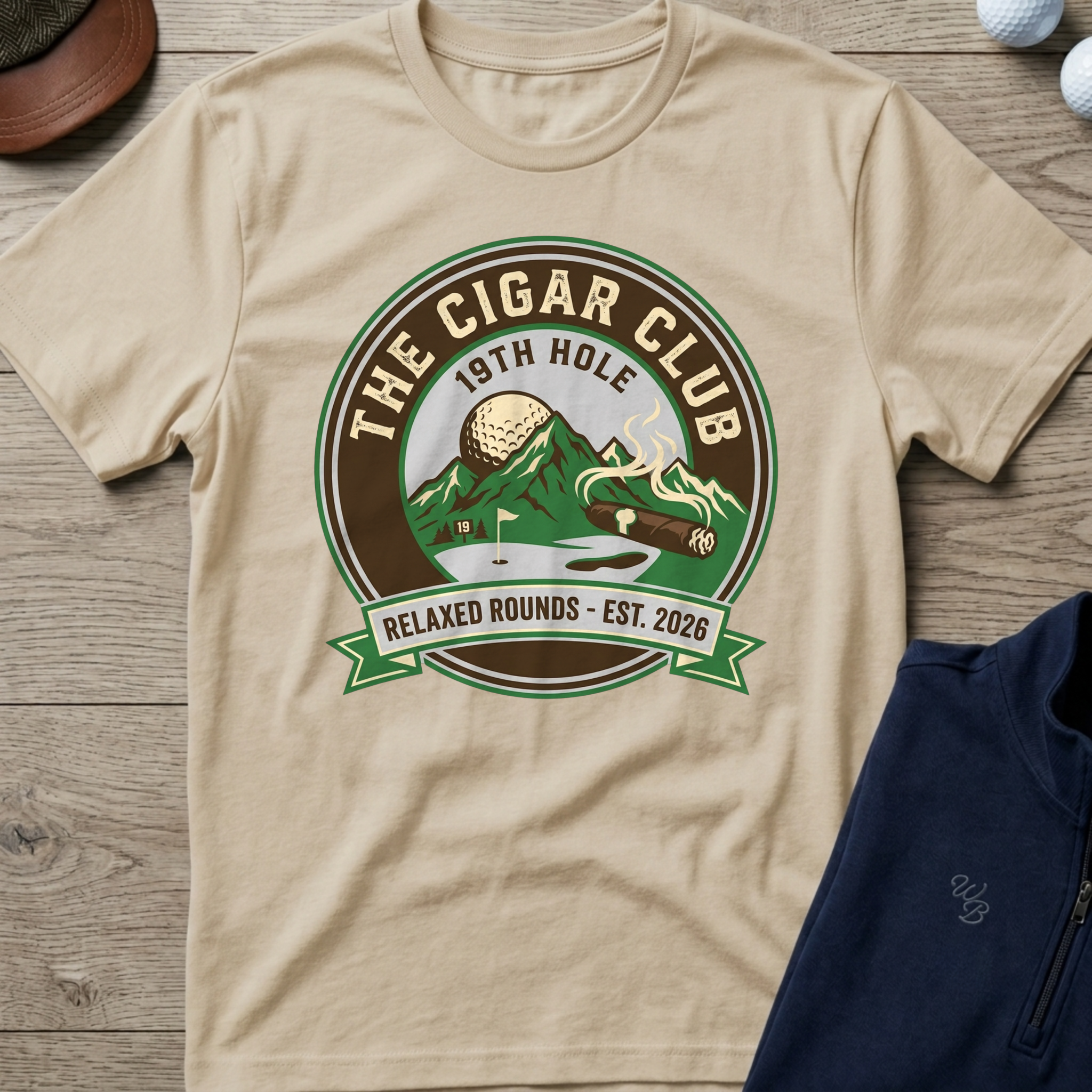 Cigar Club — Sand t-shirt