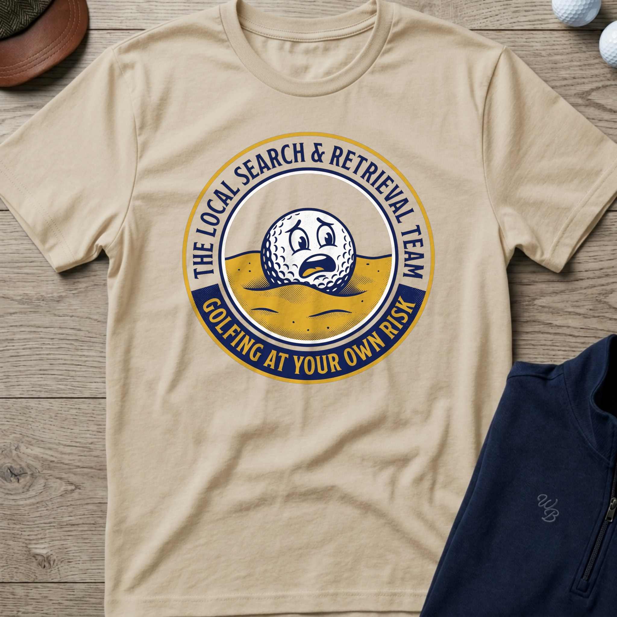 Search & Retrieval Team — Sand t-shirt